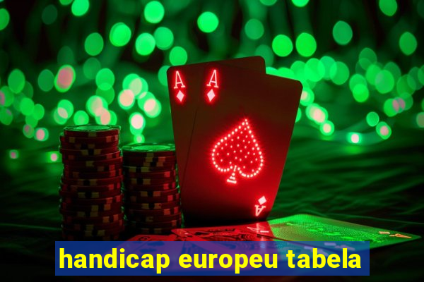 handicap europeu tabela